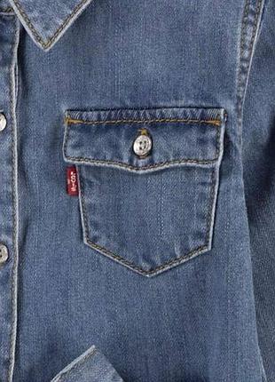 Джинсовое платье levi для девочек в голубом цвете. (j350 pvu milestone (152 (12a)) 6