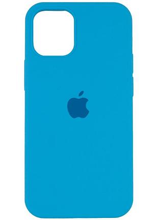 Чохол silicone case full protective (aa) для apple iphone 16 pro (6.3") блакитний / blue