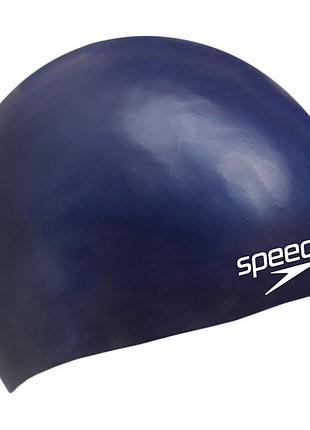 Стильна дитяча шапочка для басейну speedo moulded silic cap ju темно-синя