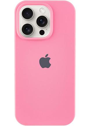 Чехол silicone case full protective (aa) для apple iphone 15 pro (6.1") розовый / pink