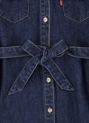 Джинсовое платье levi's для девочек темно-синее (j350 pvu daisy-chain (158 (14a)) 4