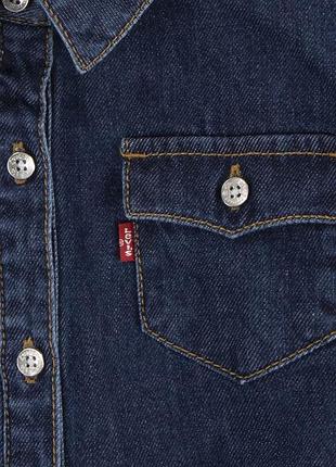 Джинсовое платье levi's для девочек темно-синее (j350 pvu daisy-chain (158 (14a)) 6