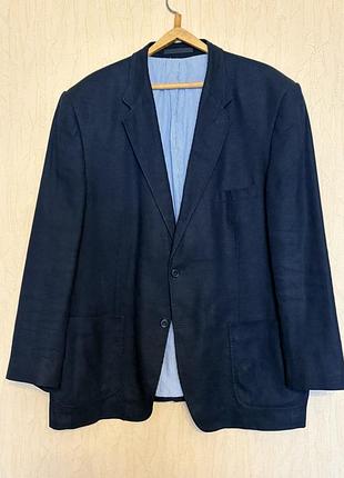 Лляний чоловічий піджак marks & spencer tailoring (linen & viscose)
