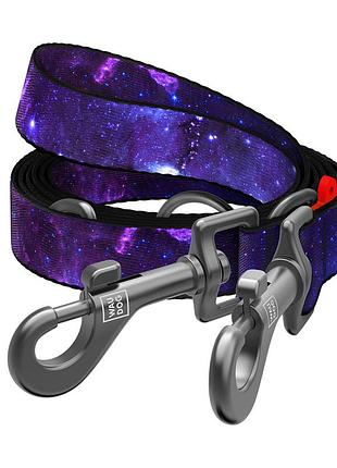 Поводок-перестежка для собак waudog nylon, рисунок "nasa21", м, ш 20 мм, дл 300 см