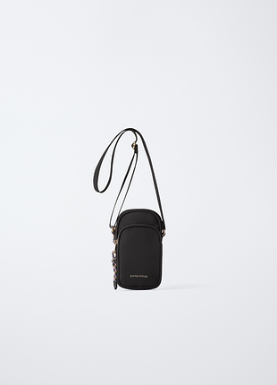 Сумочка для телефона zara, cумка, черная,кроссбоди,мобильного,смартфона,через,плече,на,телефона,тач,скин,смартфона,кросс,боди,кросс-боди