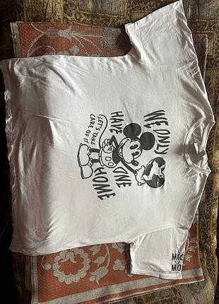 Футболка primark/disney mickey mouse “we only have one home” xl