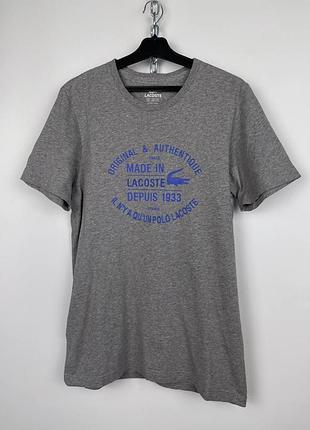 Мужская серая футболка lacoste