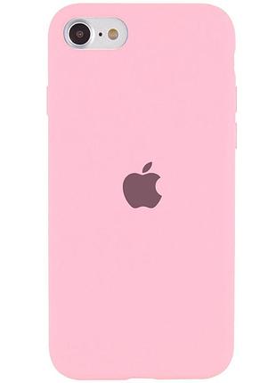 Чохол silicone case full protective (aa) для apple iphone se (2020) рожевий / light pink