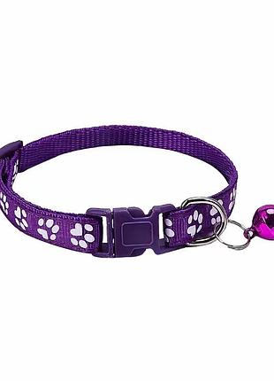 Нашийник для котів pet style "лапка" 19-33 см фіолетовий