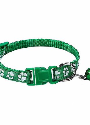 Ошейник для собак pet style "лапка" 19-33 см зеленый