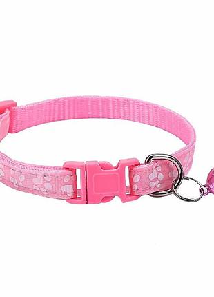 Нашийник для котів pet style "лапка" 19-33 см рожевий