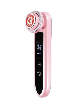 Массажер микротоковый для лица с функцией rf + ems + led и холодные компрессы аппарат микротоки для лифтинга и подтяжки кожи