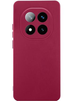 Чохол tpu getman liquid silk full camera для xiaomi redmi note 14 pro 4g бордовий / marsala