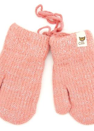 Варежки для девочки rubi коралловый (a-611 coral (4-6 лет (обхват 14 см))
