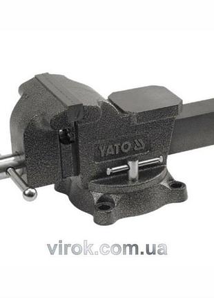 Тиски слесарные вращающиеся с наковальной yato, b=100 мм, m=7кг [2]