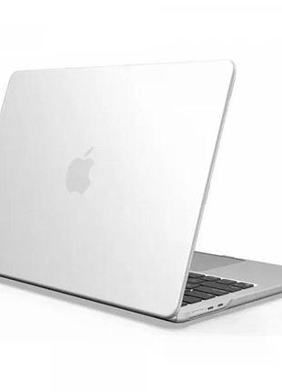 Прозорий чохол накладка hardshell для macbook air 13,6" m2 2022 a2681 / m3 2024 a3113 / m4 2025 a3240 crystal case прозорий