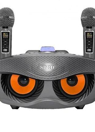 Портативная беспроводная караоке система с двумя микрофонами sdrd блютуз колонка с поддержкой 3d stereo и