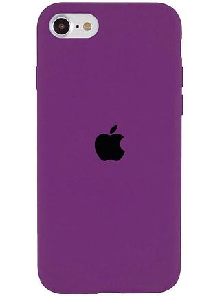 Чохол silicone case full protective (aa) для apple iphone se (2020) фіолетовий / grape