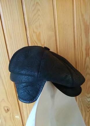 Кепка кожа с мехом