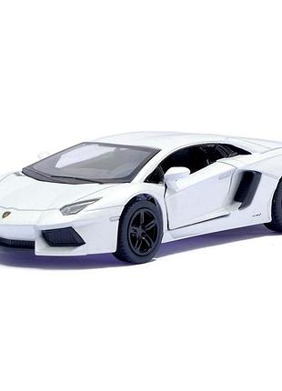 Автомодель легкова lamborghini aventador lp 700-4, 5" kt5355w, 1:38 білий | maxisvit