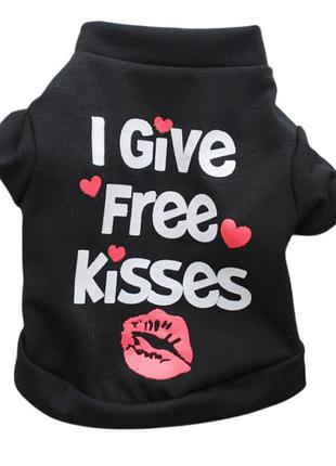 Свитшот для котов pet style "free kisses" черный m