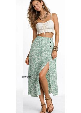 Легкая летняя миди юбка