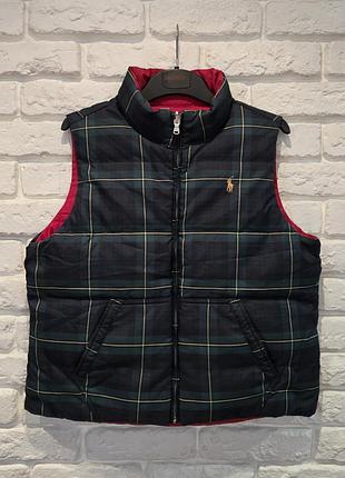 Двусторонняя пуховая жилетка ralph lauren взрослая xs-s, подростковая 16роков