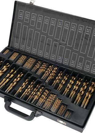 Свердла по металу титанові yato : hss-tin ø= 1-13 мм. компл. 190 шт [5/90]