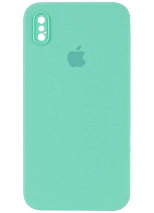 Чохол silicone case square full camera protective (aa) для apple iphone xs max (6.5") бірюзовий / turquoise