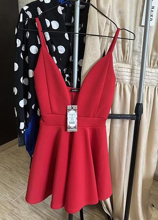 Червоний жіночий літні сарафан boohoo