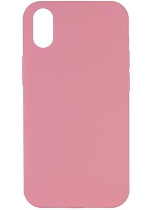 Чехол silicone case full protective (aa) no logo для apple iphone xs max (6.5") розовый / light pink