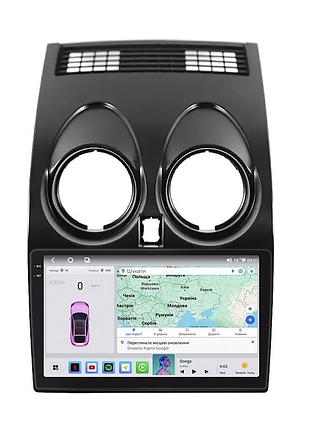 Штатна магнітола lesko для nissan qashqai i 2006-2010 екран 9" 4/64 qled carplay 4g wi-fi gps 360 prime шт.