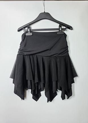 Черная многослойная юбка c&a here+there 164 xs-s подростковая женская юбка для латиноамериканских танцев бальных многослойная пышная мини фатиновая
