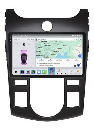 Штатная магнитола lesko для kia cerato ii 2008-2013 экран 9" 4/64 qled carplay 4g wi-fi gps 360 prime 2шт
