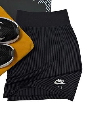 Nike жіноча спортивна чорна спідниця в обтяжку висока посадка оригінал
