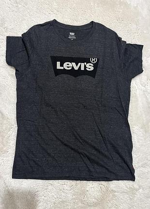 Темно-сіра/сіра футболка levi’s