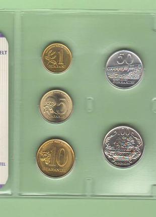 Набор монет парагвай из серии das geld der welt блистер запайка пластик набор