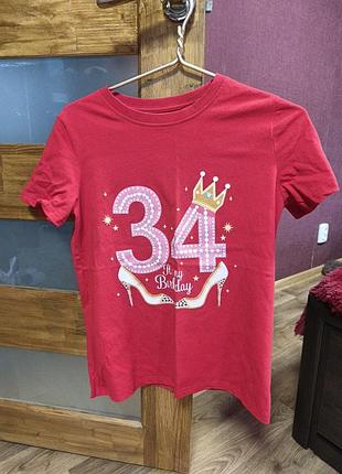 Футболка на день рождения 34 года