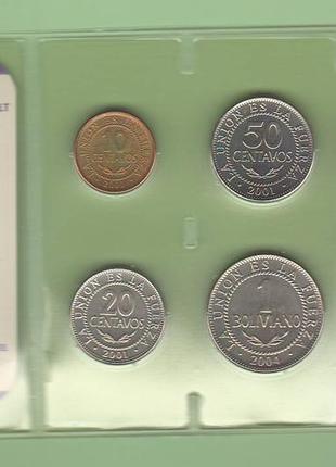 Набор монет боливия из серии das geld der welt блистер запайка пластик набор боливия