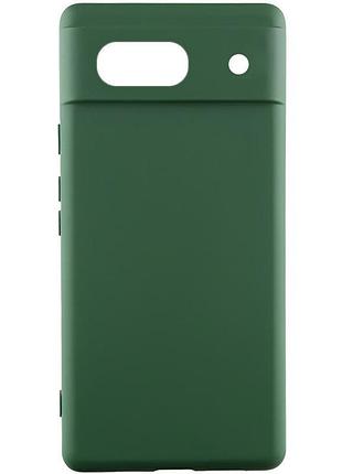 Чехол silicone cover lakshmi full camera (aaa) для google pixel 7a зеленый / cyprus green
