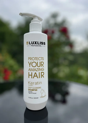 Шампунь глубокой очистки luxliss keratin deep cleaning shampoo 500 мл