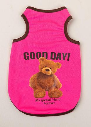 Майка для котов и кошек pet style "good day" красная xl