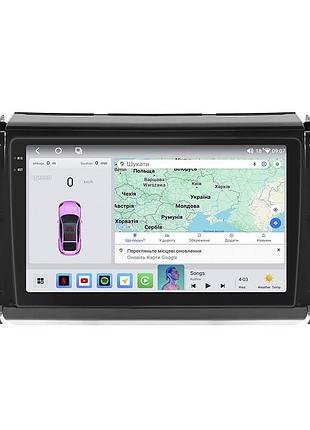 Штатна магнітола 9" lesko для toyota fortuner ii рестайлінг 2020-н.в. 4/64 qled carplay gps 360 prime 2 шт.
