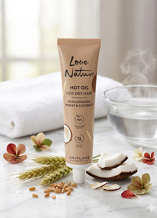 Гаряча олія для сухого волосся oriflame love nature (15 мл)