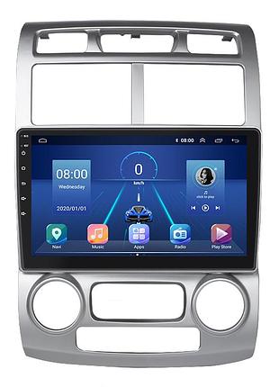 Штатная магнитола 9" lesko для kia sportage ii 2004-2008 6/128gb 4g wi-fi gps top киа шт