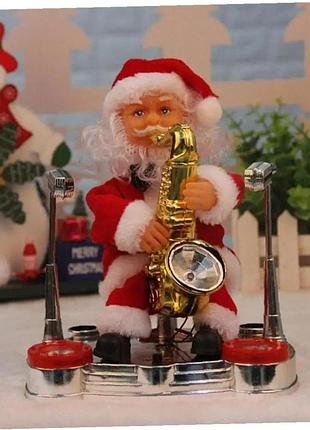 Інтерактивна іграшка "санта-клаус із саксофоном та барабанами" 2