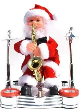Інтерактивна іграшка "санта-клаус із саксофоном та барабанами" 3