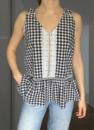 Літня блуза у клітинку від m&s (marks & spencer)