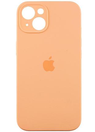 Чехол silicone case full camera protective (aa) для apple iphone 15 plus (6.7") оранжевый / cantaloupe