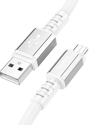 Дата кабель hoco x85 strength usb to microusb (1m) white 2